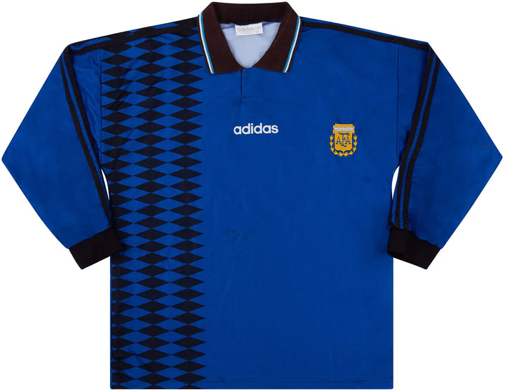 1994-95 Argentina Match Issue Away Shirt Long Sleeve
