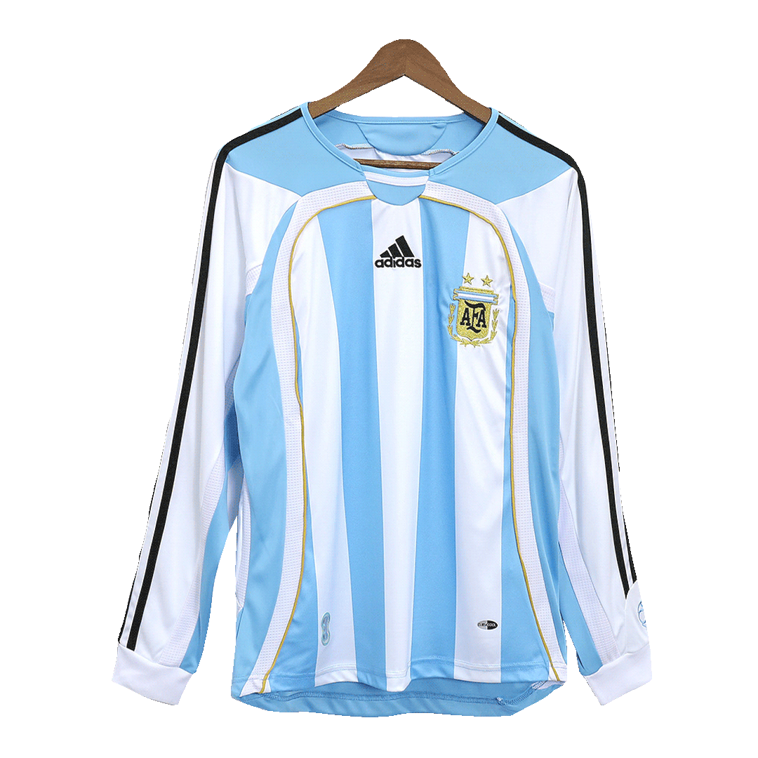 2006 Argentina Home Shirt Long Sleeve