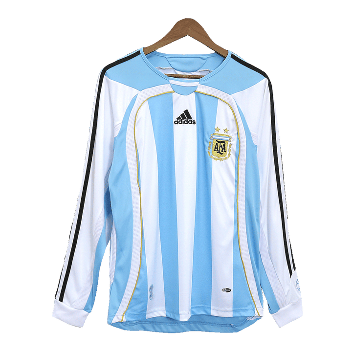 2006 Argentina Home Shirt Long Sleeve