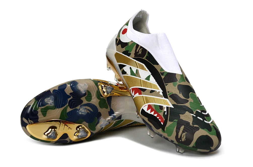 BAPE x Adidas Predator Elite - FG Cleats Laceless