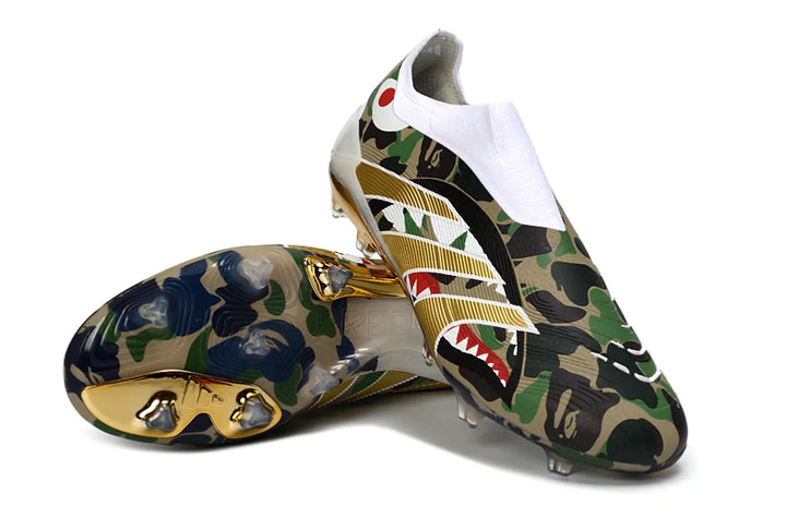 BAPE x Adidas Predator Elite - FG Cleats Laceless